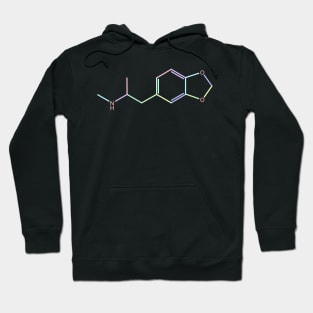 Ecstasy Kawaii Pastel Rainbow Molecule Hoodie